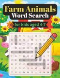 Farm Animals Word Search: Fun and Easy Puzzle Book with Cute Farm Animals, Big Letters, and Simple Words | Preschool Learning Activity with Solutions| Large Print |