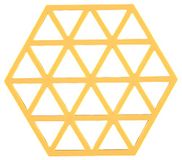 Zone Denmark Triangles Pot onderzetter/onderzetter voor potten, siliconen, 16 x 14 cm, abrikoos