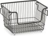 Zeller opberg draadmandje - zwart - 33 x 27 x 21 cm - metaal