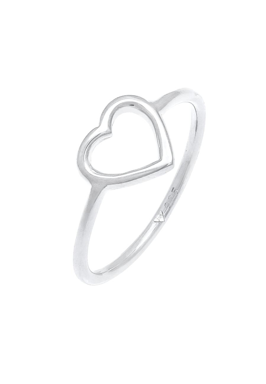 Elli Elli Elli Ring Dames Hart Uitgesneden Filigraan Trend in 925 Sterling Zilver Ringen