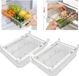 Unyqoos® organisateur de réfrigérateur en 2 pièces, tiroir extensible 30,5 x 20 x 9,5 cm, en PET/ABS, avec 2 séparateurs, poignée, rail de guidage de 30–44 cm, empilable, adapté aux étagères de réfrigérateur