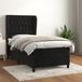 Maison Exclusive - Sommier à lattes de lit avec matelas Noir 90x200 cm Velours