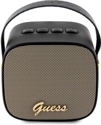 GUESS, 5.3 Compacte 5W Bluetooth Luidspreker met Leren Draagriem 4G Ontwerp, Zwart