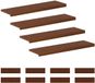 vidaXL - Marche d'escalier - 12 - pc - 90 - x - 25 - x - 2 - cm - Brun foncé - Massif - Chêne