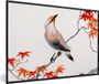 PosterMonkey B.V. Cadre photo incl. poster - Érable japonais - Arbre - Oiseaux - 90x60 cm - Cadre poster