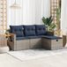 Maison Exclusive - Ensemble de jardin, composé de 4 pièces avec coussins, gris, fabriqué en polyrotin