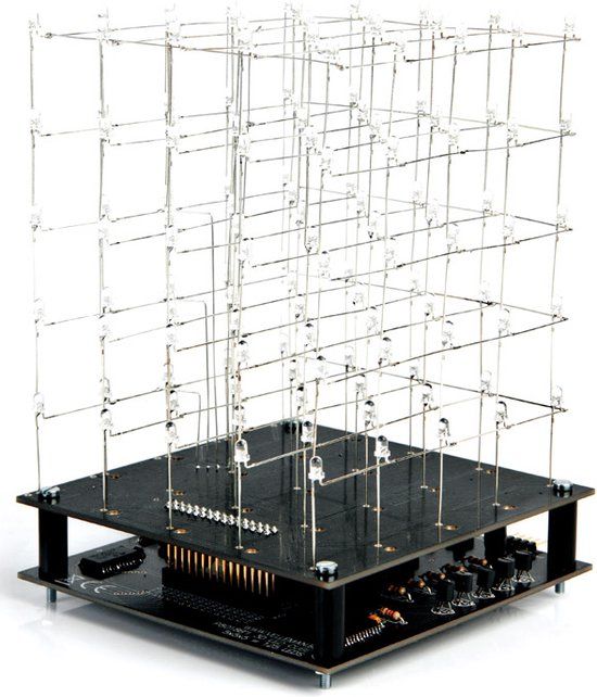 Whadda Educatieve soldeer- en programmeerkit - 3D-ledkubus - 125 witte leds - 5 x 5 x 5 - WSL8018W