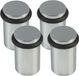 AMIG Deurstopper/deurbuffer - 4x - D32mm - inclusief schroeven - verchroomd