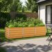vidaXL Jardinière surélevée bois naturel 242 x 80 x 55 cm acier