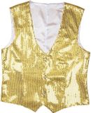 Finidi Pailletten gillet vestje goud XL