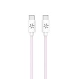 Celly USBCUSBCCOTTPK USB-C kabel 1,5 m Roze, Wit