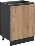Vicco R-Line meuble bas de cuisine, Chêne doré/Anthracite 60 cm