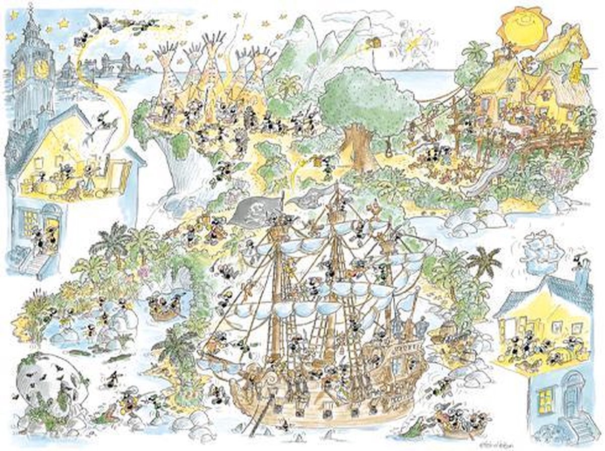 Akena Italy Legpuzzel Peter Pan getekend door Fabio Vettori 1080 stukjes