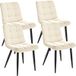 Lot de 4 chaises, pieds en métal, dossier assise rembourrée pour cuisine, salon, chambre, bureau - 44x54x85 cm