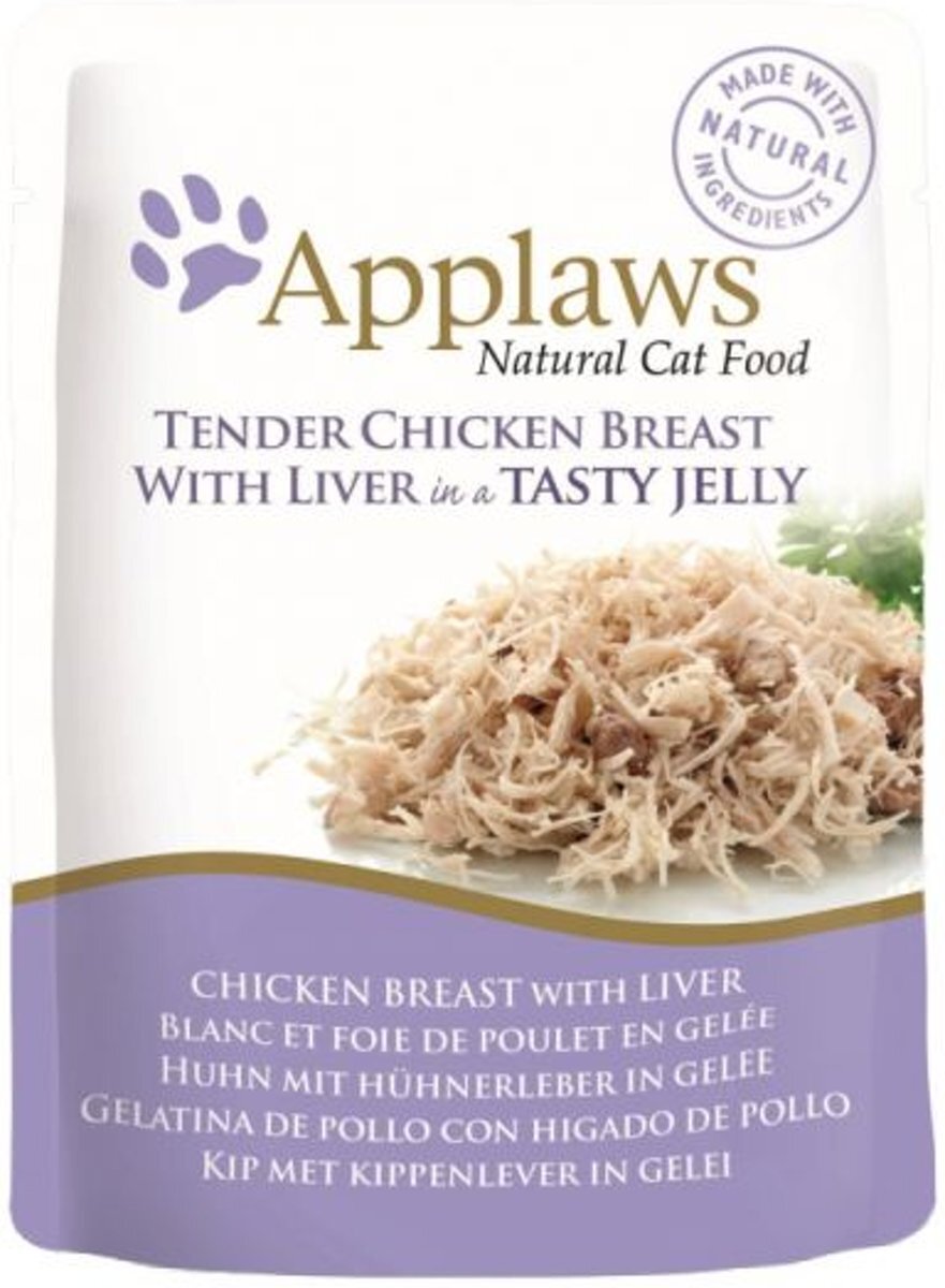 Applaws cat jelly chicken / liver kattenvoer 70 gr