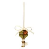THUN - Geluksbrenger om op te hangen, met klaverblad en lieveheersbeestje, gastgeschenk - lijnceremonie - mini-formaat - keramiek - 3 x 1,4 x 6 cm