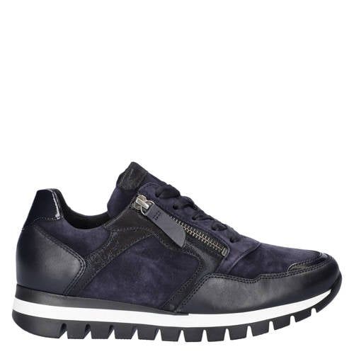 Gabor Comfort Optifit leren sneakers met dierenprint - donkerblauw