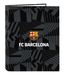 Safta F.C. Barcelona Noir - Classeur à 4 anneaux, idéal pour enfants de différents âges, confortable et polyvalent, qualité et durabilité, 26,5 x 33 cm, noir