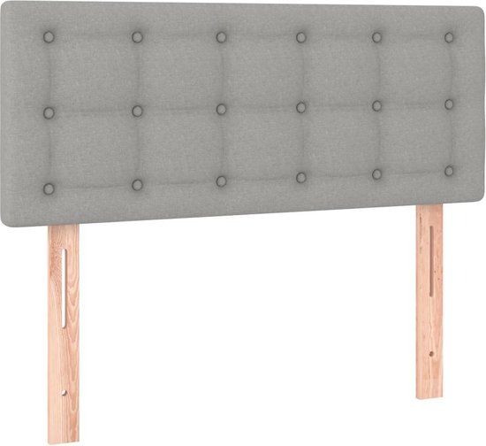 vidaXL Hoofdbord Stof Lichtgrijs 80x5x78/88 cm
