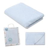 Interbaby Babydeken voor pasgeborenen, extra zacht, porcorn, comfortabel, warm, 80 x 110 cm, uniseks, voor kinderbed, kinderwagen