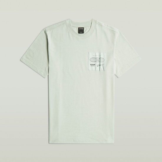 G-Star Applique gr r t Heren T-shirt Lichtgroen Katoen S
