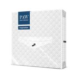 PAW - Papieren Servetten 3-laags (33 x 33 cm) I 20 Stuks I Perfect voor Verjaardagen, Feesten, Bruiloften, Communie, Vieringen I Tafeldecoratie Gestructureerde I Inspiratie Modern (wit)