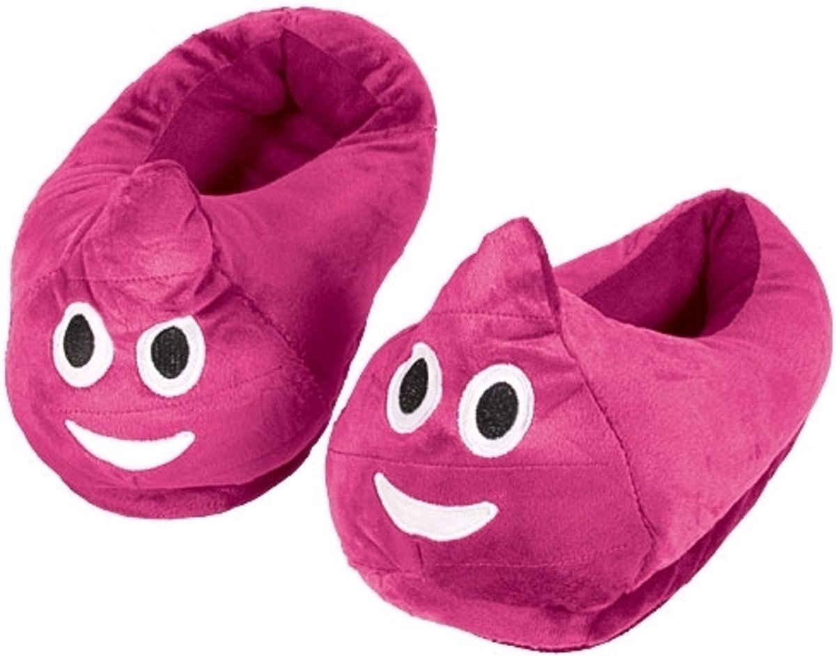 - Emoticon sloffen roze poepjes voor kinderen 32-34