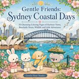 Gentle Friends: Sydney Coastal Days: 50 Charming Coloring Pages of Harbour Views, Beachside Treats, Wildlife and Little Adventures Author