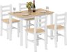 Homcom Ensemble de table à manger - Bois de pin - 108 x 65 x 75 cm - Naturel/Blanc