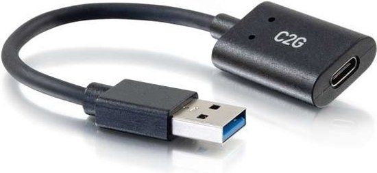 CablesToGo C2G 15cm (6in) USB-C Female to USB-A Male SuperSpeed USB 5Gbps Adapter Converter