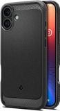 Spigen Rugged Armor MagFit - Hoesje Geschikt voor Apple iPhone 16 - Back Cover Compatibel met MagSafe - Air Cushion - Zwart