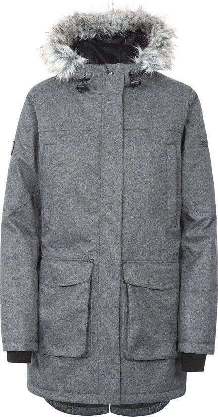 Trespass Thundery Dames Waterdichte Jas - Zwart/Grijs - XS
