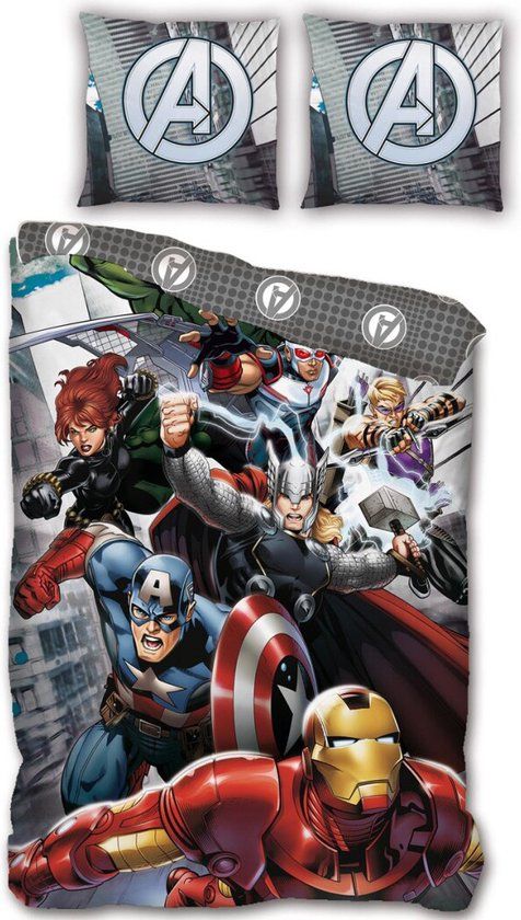 Marvel Avengers Dekbedovertrek Dream Team - 140x200 cm - Polyester - Kinderen