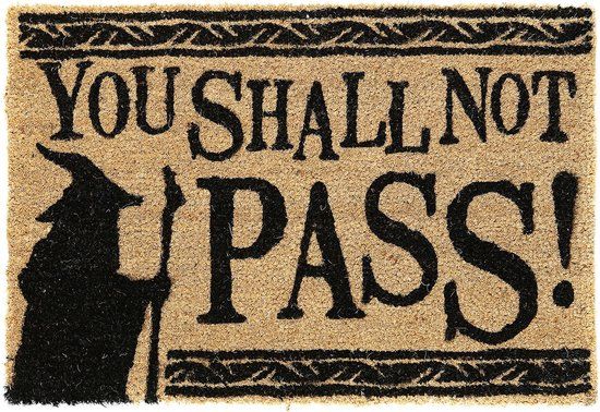 The Lord of the Rings Pyramid International You Shall Not Pass Deurmat - Bruin/Zwart