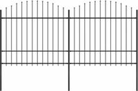 vidaXL Tuinhek met speerpunt staal 337x175 cm zwart