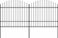 vidaXL Tuinhek met speerpunt staal 337x175 cm zwart