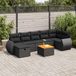 Maison Exclusive - Ensemble de meubles de jardin 8 pièces avec canapé et coussins, noir, en polyrotin