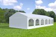 MAX Tente de réception 5x12 m – PVC 550 g/m², ignifuge, tubes Ø50 mm, cadre au sol + renforts, jusqu'à 120 personnes - Blanc