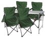 Mojawo Complete set van 5 campingmeubels, groen: tafel met verstelbare hoogte, stoelen en tas