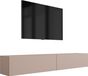 3xE living meuble TV bas 200 cm, Push-to-open, caramel, 200 x 32 x 34 cm