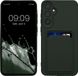 kwmobile telefoonhoesje geschikt voor Samsung Galaxy A55 5G - Hoesje met pasjeshouder - TPU case in donkergroen
