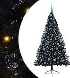 vidaXL - Arbre de Noël - pré-éclairé - avec - 300 - LED - Noir - 180 - cm - PVC
