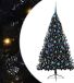 vidaXL - Arbre de Noël - pré-éclairé - avec - 300 - LED - Noir - 180 - cm - PVC
