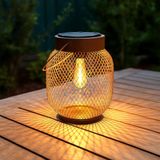BEPER P207ILO302 Zonne-tuinlamp, LED-zonnelamp voor buitengebruik van ijzer, decoratief effect, automatische inschakeling, autonomie tot 4 uur, IP44