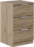 Vicco Fino Nachtkastje – 37.6 x 61.8 cm met 3 laden Sonoma