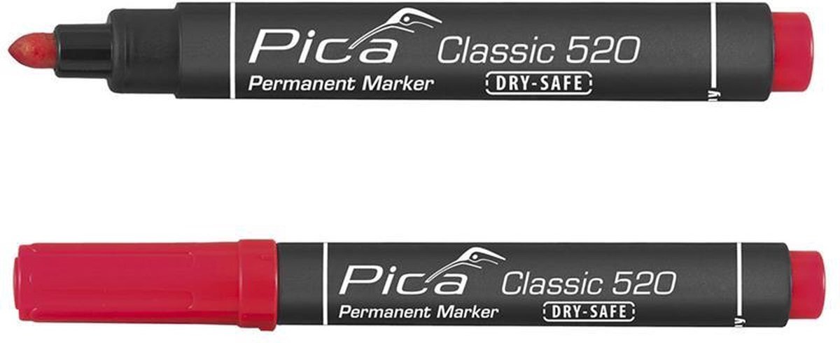 Pica 520/40 Permanent Marker 1-4mm rond rood 10st - PI52040