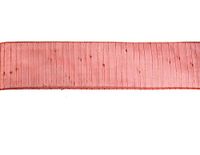 Decoratief rood lint met gouden lijnen, 6,5 cm x 10 m.