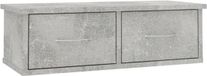 vidaXL Wandschap met lades - 60x26x18,5 cm - bewerkt hout - betongrijs
