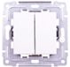 Kos-Elektro System DANTE, dubbele drukknop, wit, inbouw