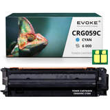 Evoke Cyaan Toner voor Canon Crg-059C (3622C001) met Chip - 6000 Pagina's